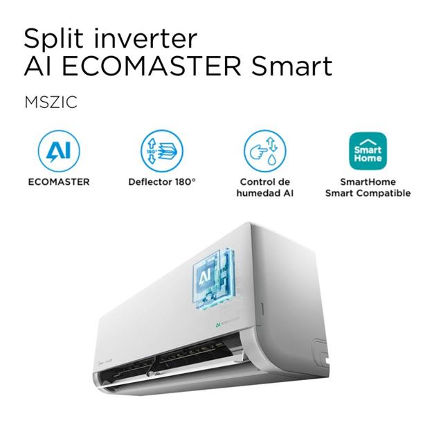 Split Inverter Midea 4500 Frío/Calor Smart IA Ecomaster (MSZIC-18H-N81F) - Imagen 7
