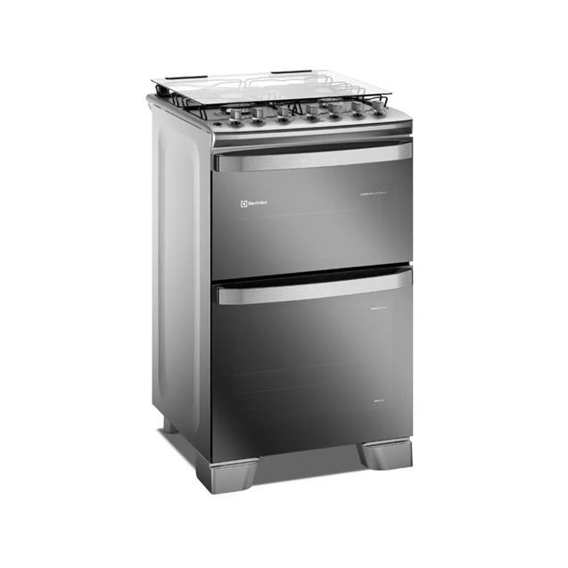 Cocina a Gas Electrolux Doble Horno Eléctrico/Gas 56 cm Inox (F4EDM) - Imagen 2