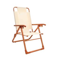 Reposera Descansar Xl Cobre 1 1/4" 5 Posic. Alum. 130 Kg, Hueso (80041)