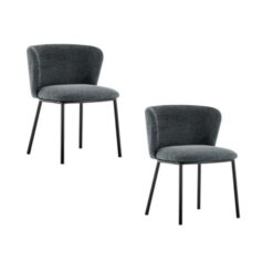 Silla Ego Design Pack X 2 Unidades Tapizada Gris Oscuro (85955418)