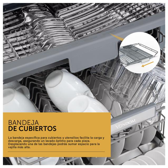 Lavavajillas Panelable Vondom 14 cubiertos 60 Cm (LVJ14P) - Imagen 9