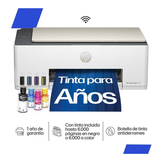Impresora Hp Multifunción Smart Tank 583 (4a8d7a) - Imagen 6