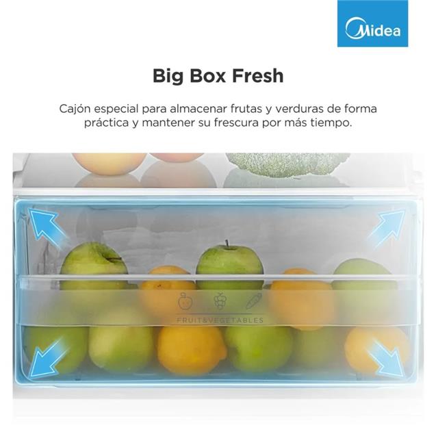 Heladera Top Mount Midea con Freezer Silver 240 L (MDRT333) - Imagen 8