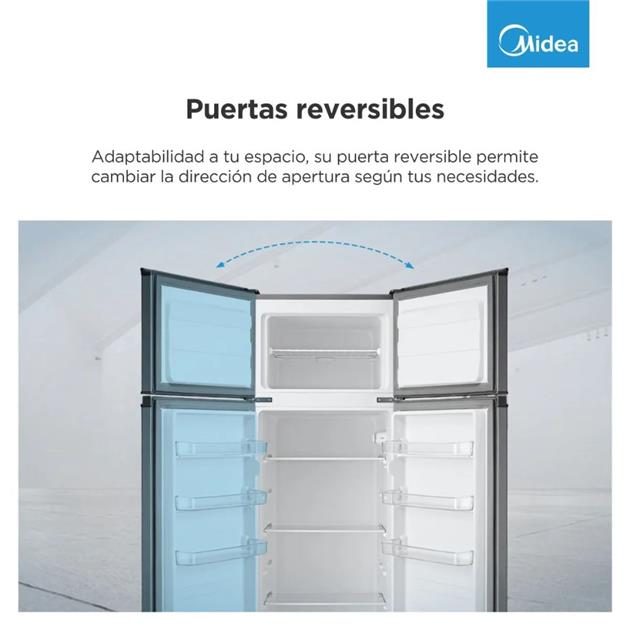 Heladera Top Mount Midea con Freezer Silver 240 L (MDRT333) - Imagen 10